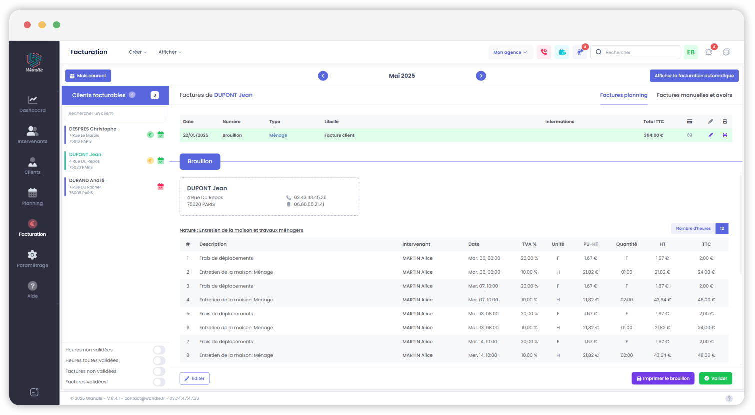 Aperçu fonctionnalité