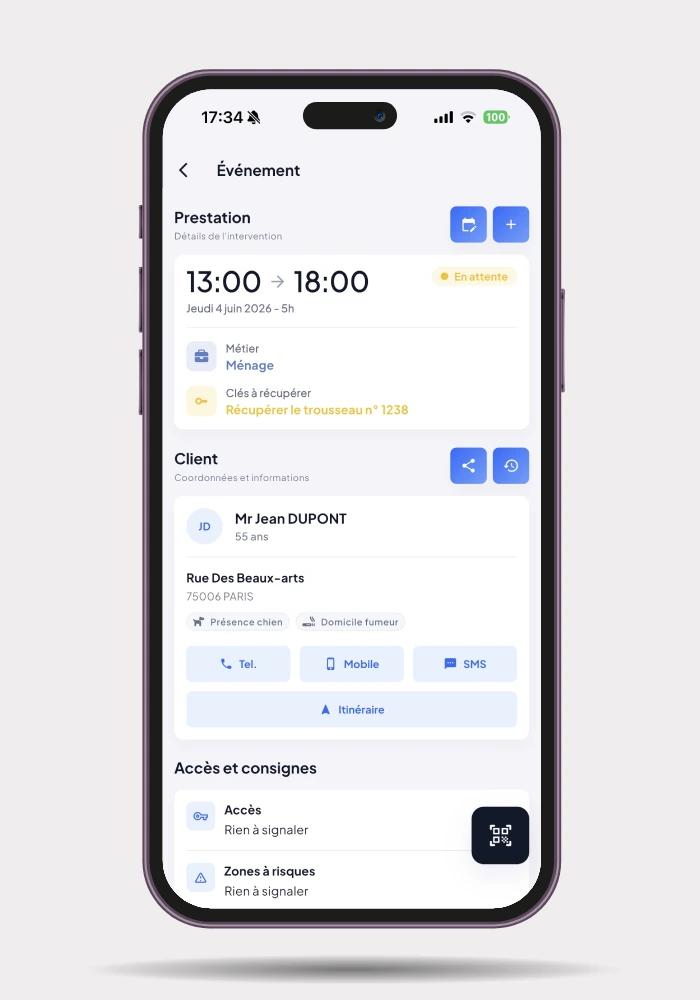 fiche prestation application mobile