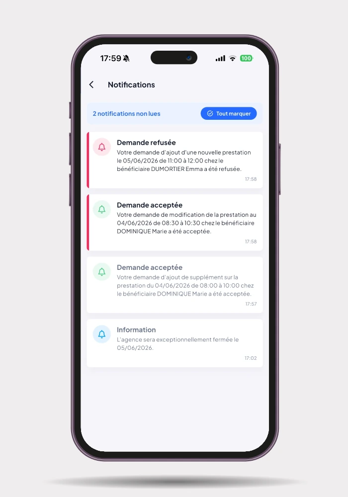 notifications application mobile