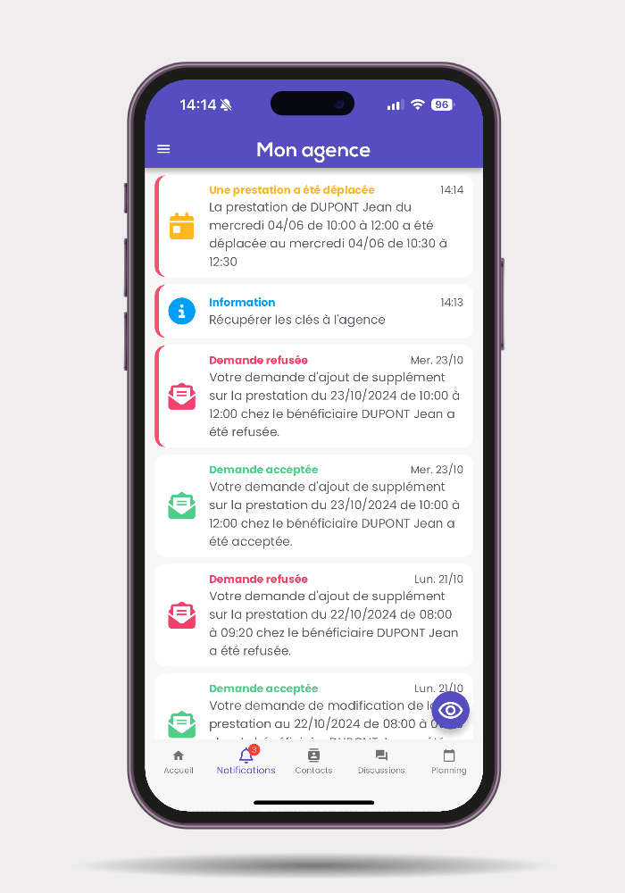 Application mobile Wandle